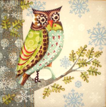 041 Eulen - 3-lagig (creme) - Paw